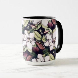 Magnolia-Blume-Muster Tasse