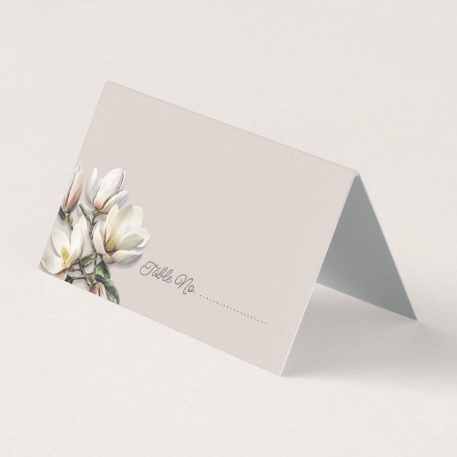 Magnolia-Blume Zartentente Escort / Platzkarten (Vorderseite)