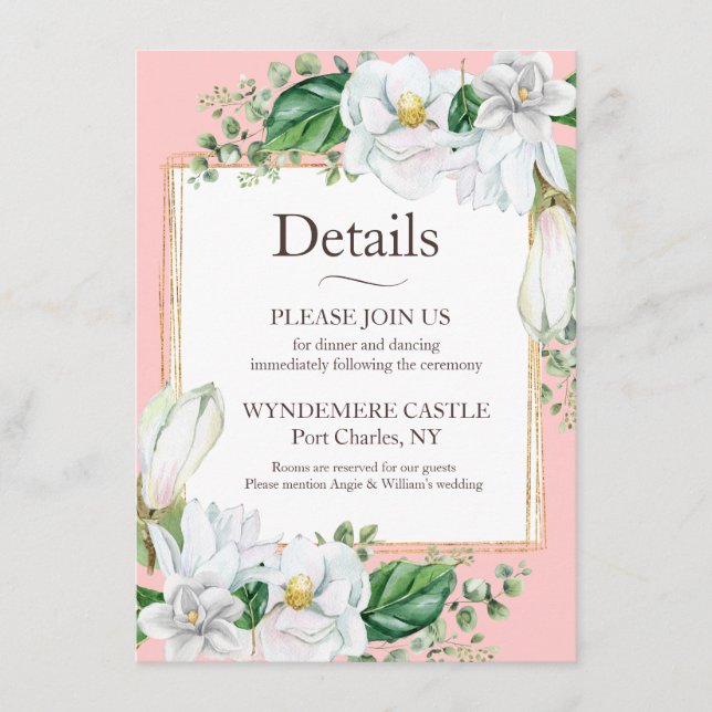 Magnolia Blush Begleitkarte (Vorderseite)