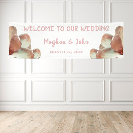 Magnolia Blush - Hochzeitsbanner - 2,5' x 8' Banner