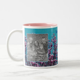 Magnolia Blüten Blauer Himmel Gemälde hinzufügen I Zweifarbige Tasse