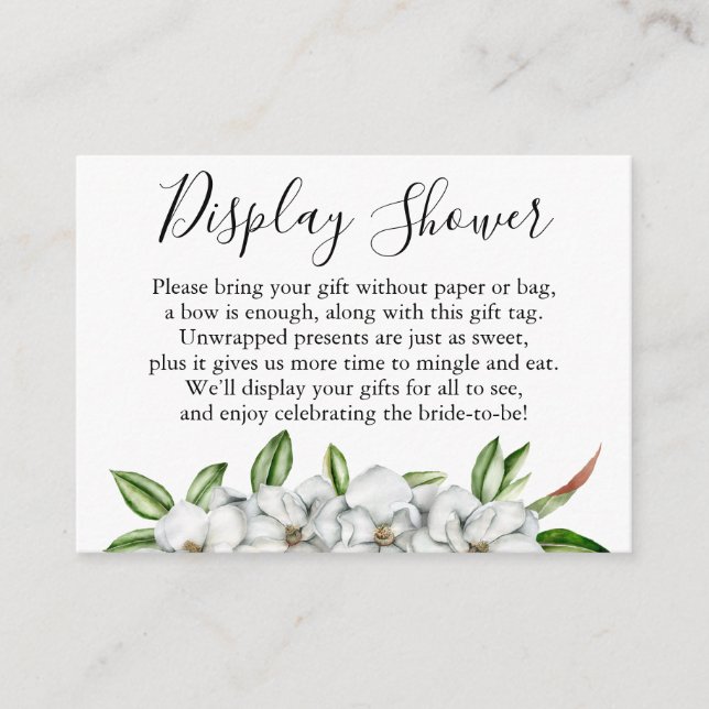 Magnolia Blüten Kein Wrap Brautparty Geschenk Tag Begleitkarte (Vorderseite)