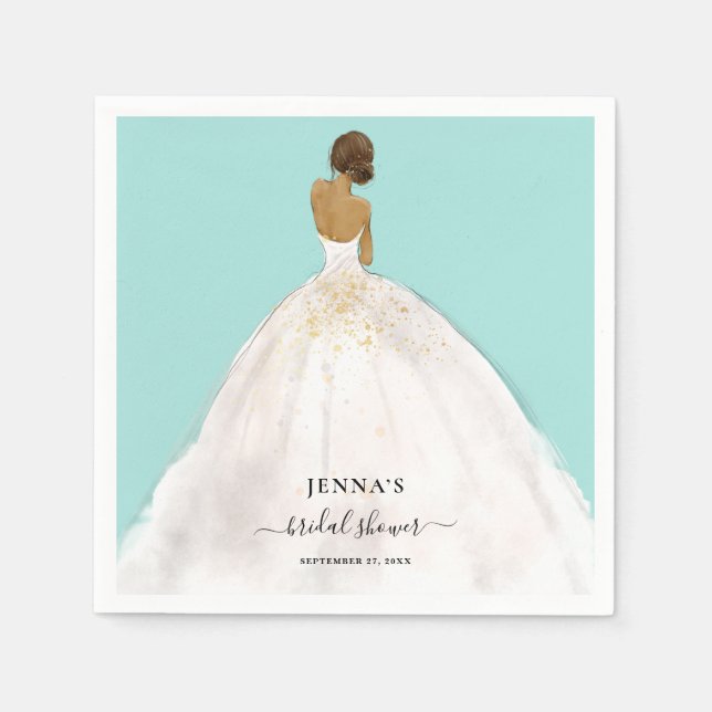 Magnolia Bride Brautparty Napkins Serviette (Vorderseite)