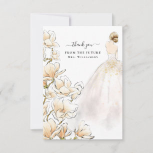 Magnolia Bride Future Frau Dankeschön Card Dankeskarte