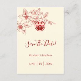Magnolia Chinese Wedding Enregistrer La Carte Date