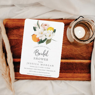 Magnolia Citrus Bridal Dusche Einladungskarte