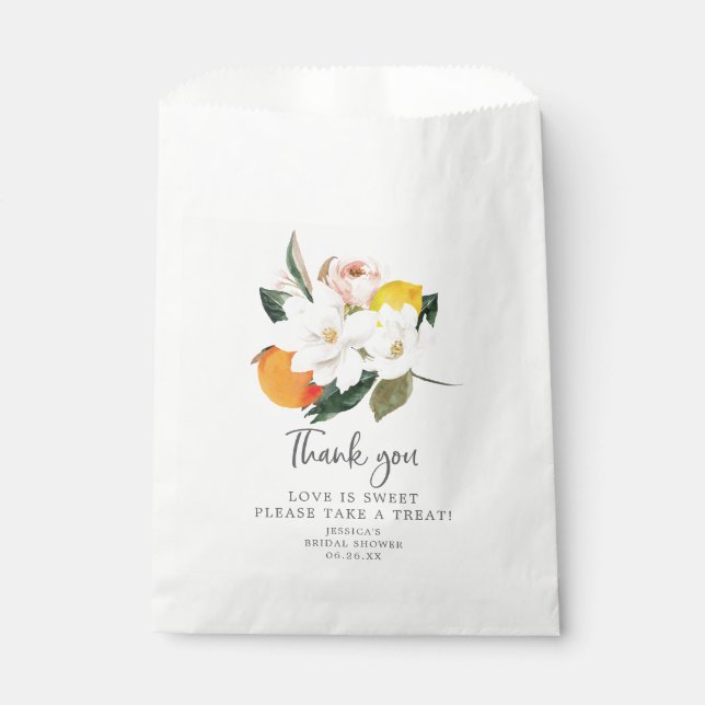 Magnolia Citrus Duwer Gefallen Beutel Liebe ist sü Geschenktütchen (Vorderseite)