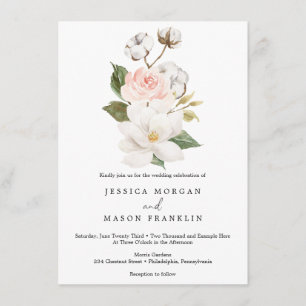 Magnolia Cotton Faire-part de mariage