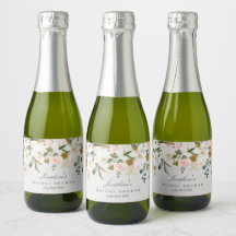 Magnolia Cotton Mini Sparkling Weinflaschen Etiket