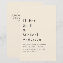 Magnolia Cream Modern Wedding Typografy