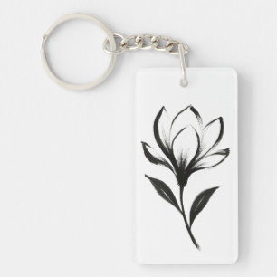 Magnolia de style encre – Dessin floral élégant su