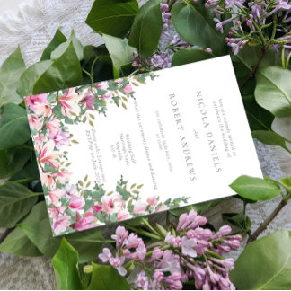 Magnolia et Eucalyptus Faire-part de mariage