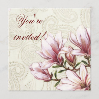 Magnolia et invitation d'anniversaire de Paisley