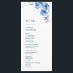 Magnolia Fine Art Floral Menükarte<br><div class="desc">Fine art painted flowers on a white background with an artistic vintage font.</div>