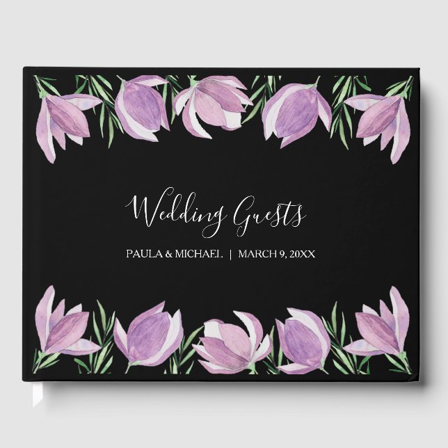 Magnolia Flora Hochzeit Gästebuch (Vorderseite)