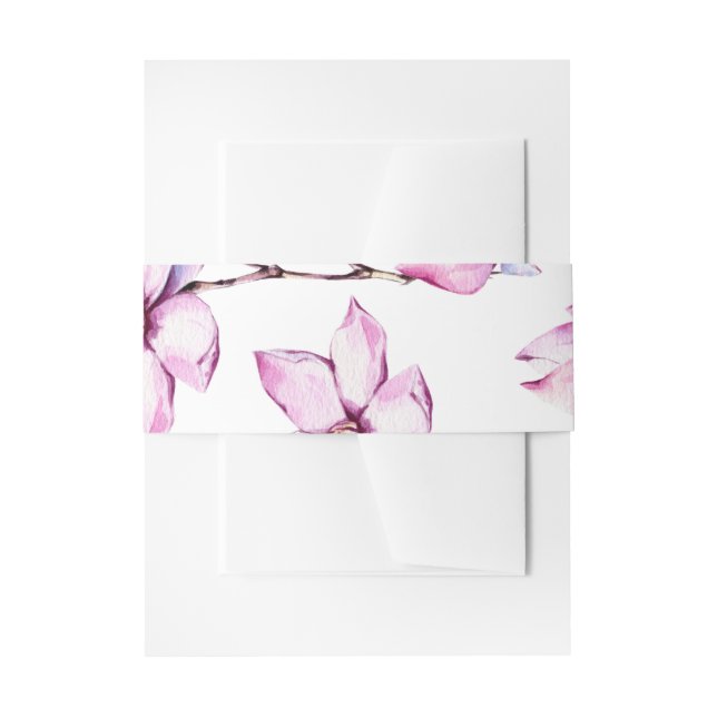 Magnolia Floral Einladungsbanderole (Vorderseite Beispiel)
