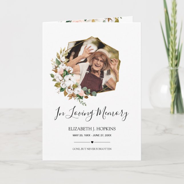 Magnolia Floral Geometrischer Rahmen 2 Foto Beerdi Programm (Vorderseite)