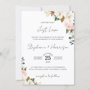 Magnolia Floral Nichts Extravagant nur Liebe Hochz Einladung