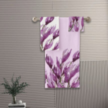 Magnolia Floral Wasserfarbe Violett Pinselstrich