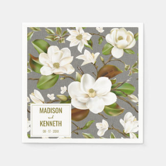 Magnolia Floral Wedding Serviette