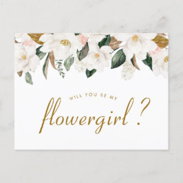 magnolia floral werden Sie meine Blumenkarte sein Einladungspostkarte