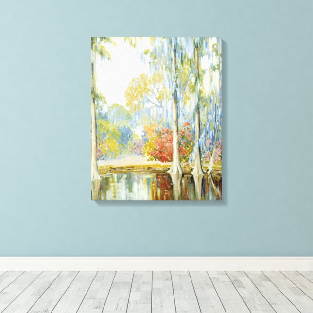 Magnolia Gardens | Alfred Hutty Leinwanddruck (Insitu (Holzboden))