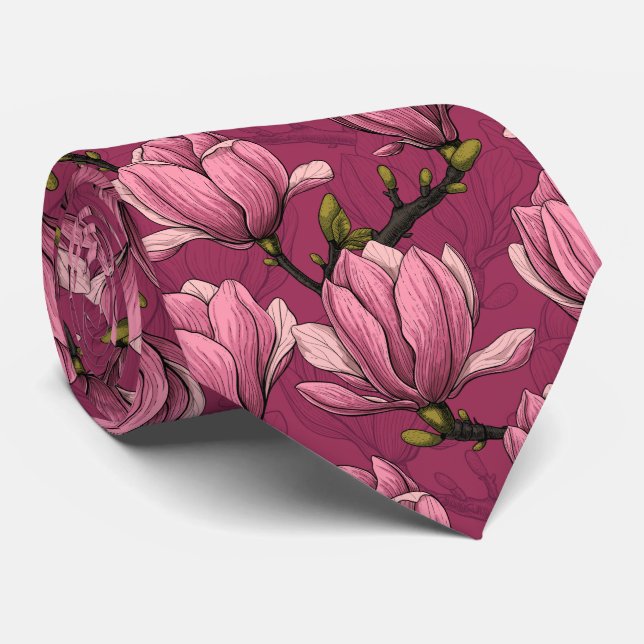 Magnolia Gartenhalsband Krawatte (Gerollt)