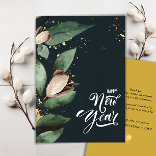 Magnolia Gold   Unternehmenserlebnis Neues Jahr Feiertagskarte