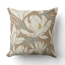 Magnolia-Grafik im Khaki-Muster