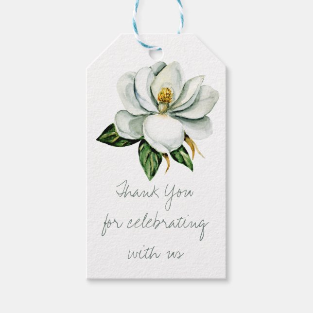 Magnolia Greenery Brautparty Geschenkanhänger (Vorderseite)