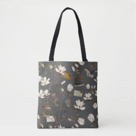 Magnolia Grove with Owls in Grey Tasche