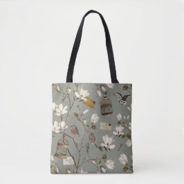 Magnolia Grove with Owls in Laurel Green Tasche