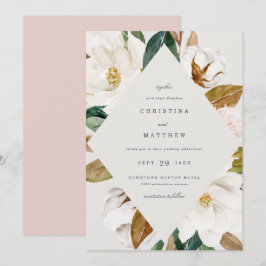 Magnolia Hochzeit Einladung