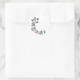 Magnolia Hochzeitsticker Verpackung transparent Runder Aufkleber