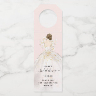 Magnolia Illustriert Bride Brautparty Flasche Ha Flaschenanhänger
