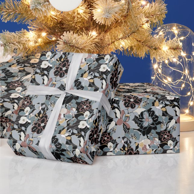 Magnolia-Muster Geschenkpapier (Feiertage)
