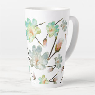 Magnolia Muster Latte Tasse