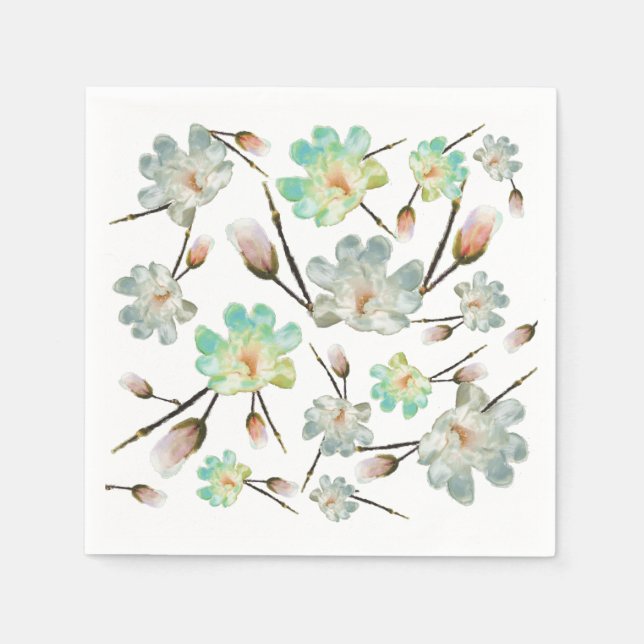 Magnolia Musterpapier Napkin Serviette (Vorderseite)