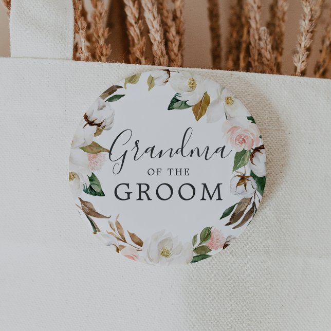 Magnolia Oma des Groom-Brautparty Button (Von Creator hochgeladen)