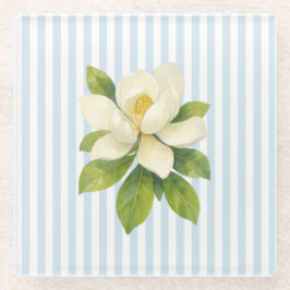 Magnolia Painting Nautical Stripe Glasuntersetzer