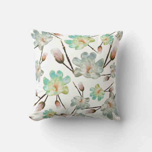 Magnolia Pattern Pillow Kissen (Vorderseite)