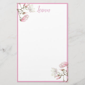 Magnolia Personalisiert Stationery Briefpapier