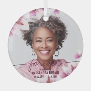 Magnolia Pink-Gedenkstätte Ornament Aus Glas