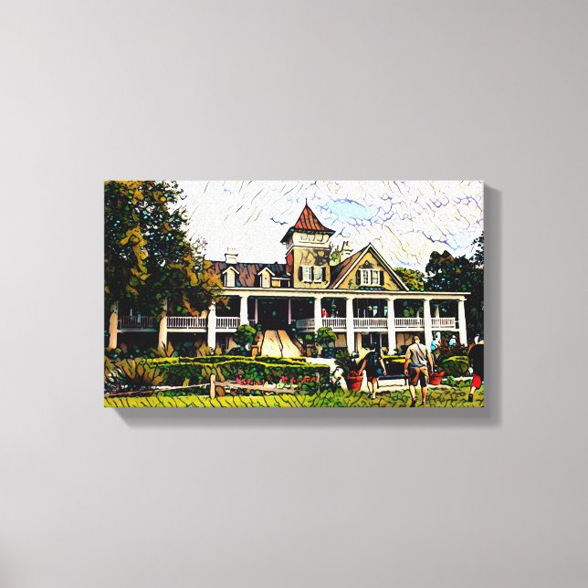 Magnolia Plantation House Art Leinwanddruck (Vorderseite)
