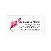 Magnolia rosa Blume, moderne Quellwasserfarbe l