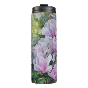 Magnolia Serenity – Florale Kunst von Lukian Thermosbecher