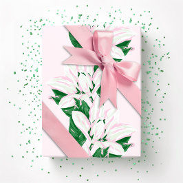 Magnolia Sway in Pink and Green Geschenkpapier