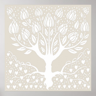 Magnolia Tree by Aubrey Beardsley Poster