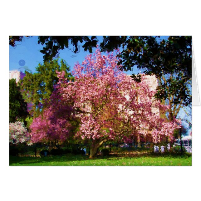 Magnolia Tree Card (Vorderseite (Horizontal))