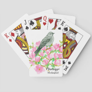 Magnolia Tree Mississippi Staat Bird Gift Spielkarten